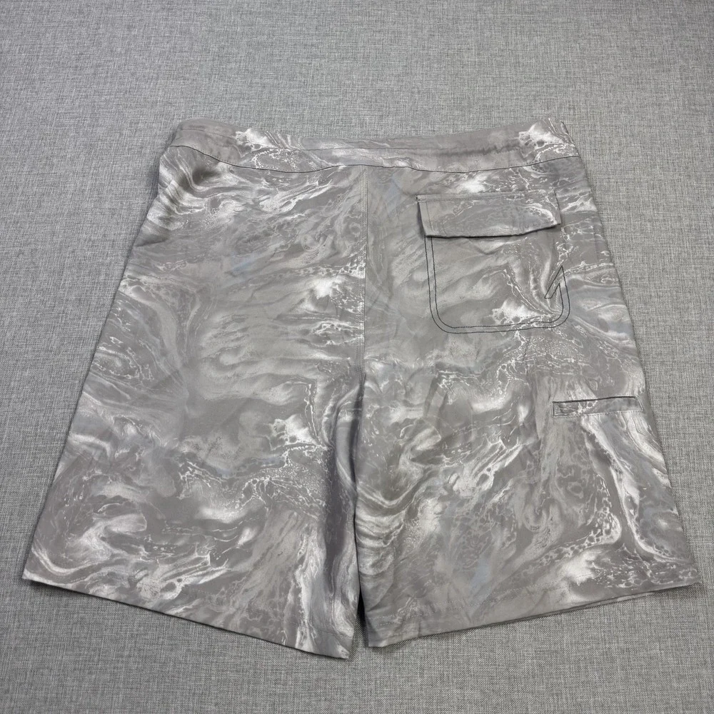Huk Board Shorts Swim Trunks Shorts Mens 34 Gray Tie Dye Drawstring Pockets